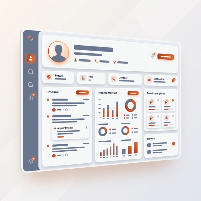 Practice CRM dashboard interface